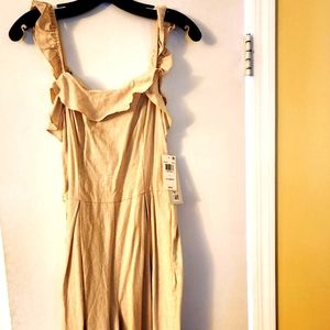 Khaki romper, skinny straps